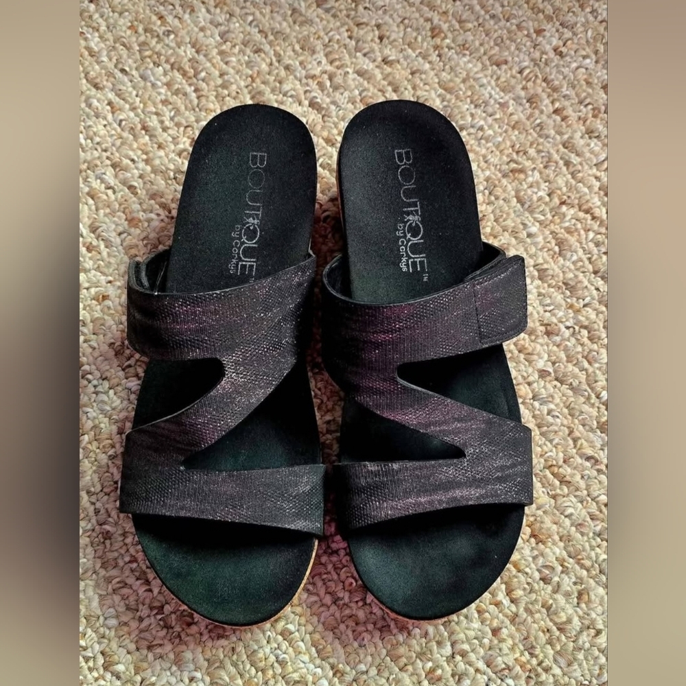 Black Sandals By Corkys